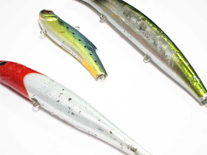 ルアーの錆びが落ちています!