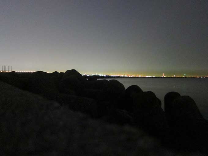 夜の西宮ケーソン