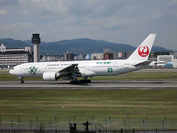 伊丹スカイパーク・飛行機の着陸