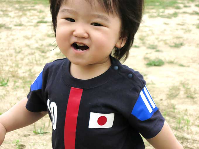 ベビー幼児用のサッカー日本代表ユニフォーム