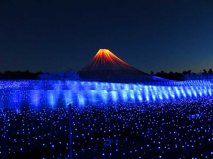 ウィンターイルミネーション・富士山