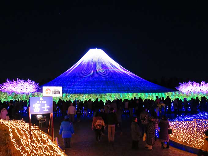 ウィンターイルミネーション・富士山