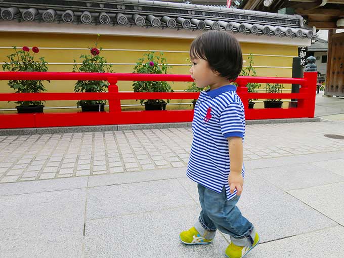 テクテクと歩く