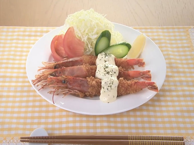 「3秒クッキング 爆速エビフライ」編