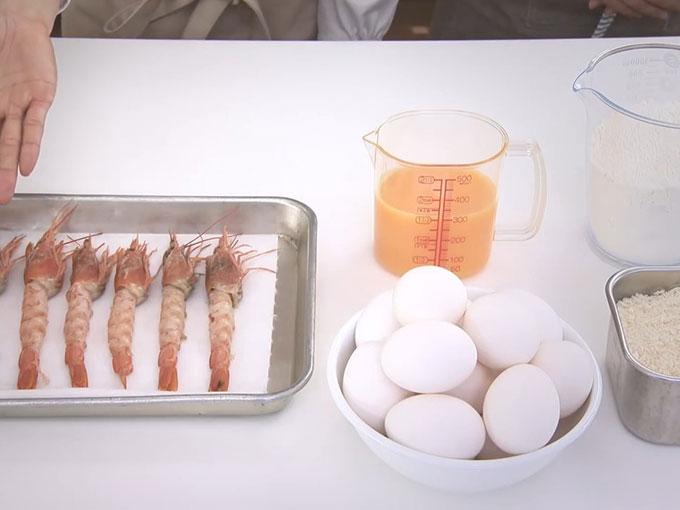 爆速エビフライの材料