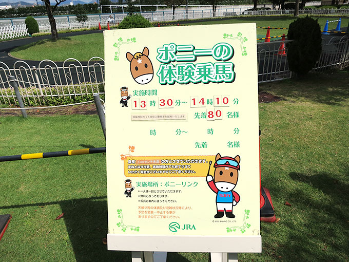 阪神競馬場のポニー乗馬案内