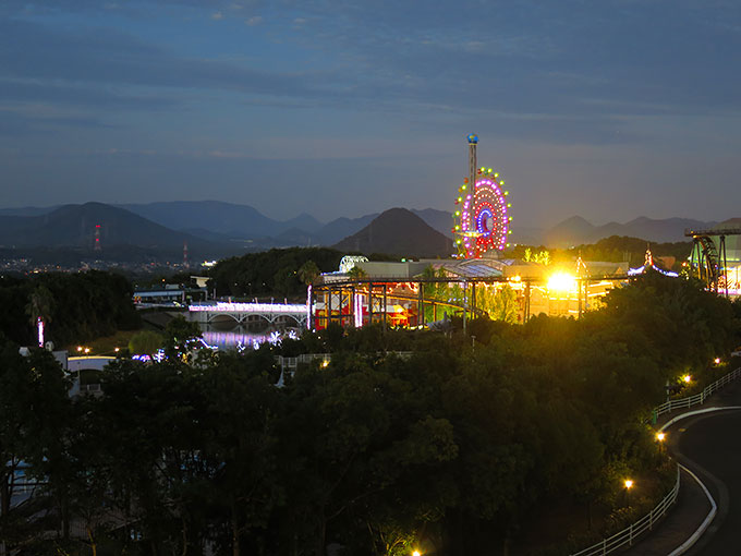 レオマの森の部屋からの夕暮れ