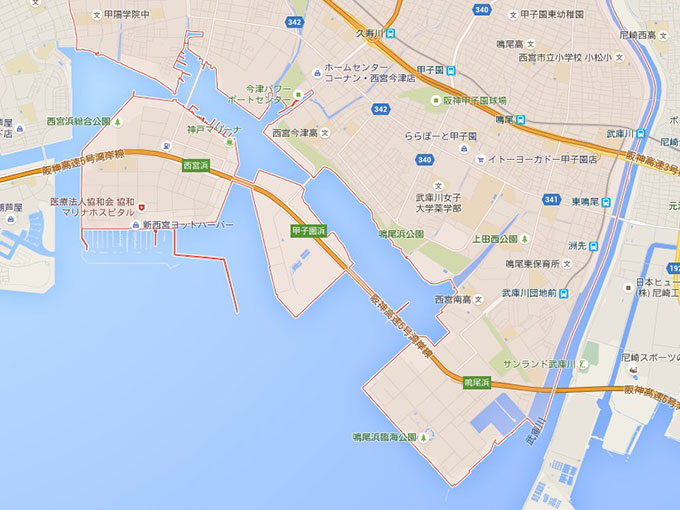 西宮の釣り場イメージ