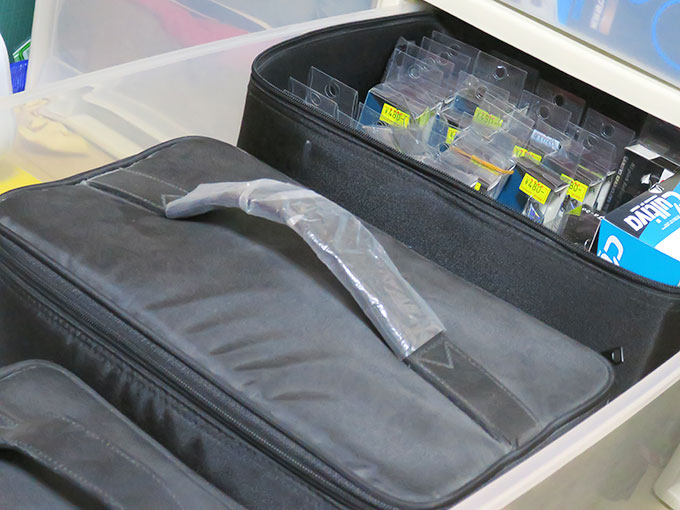 釣具のスペースを確保