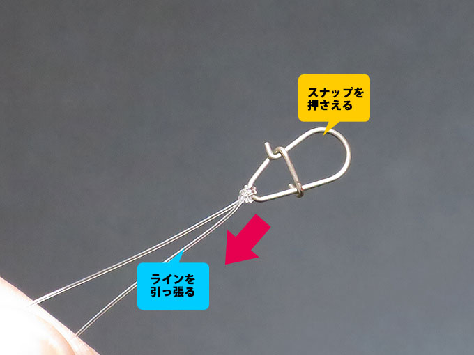 ラインを締め込む