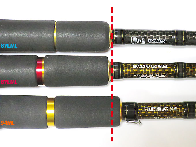 アーバンサイドカスタムシリーズのグリップ比較