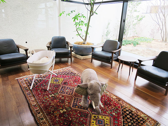 店内には休憩スペースも