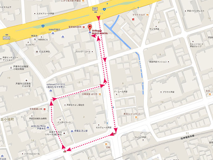 クルッと回ると駐車しやすい
