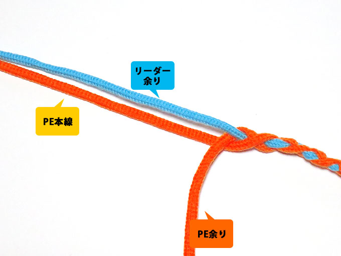 10回前後編み込む