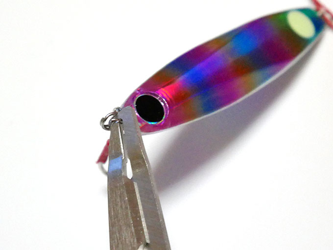 スプリットリングがスッと開くので