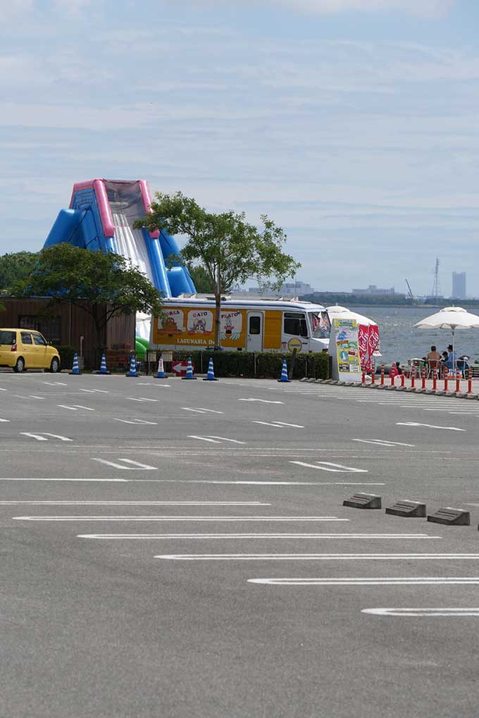 ウォータースライダーが見えてきました