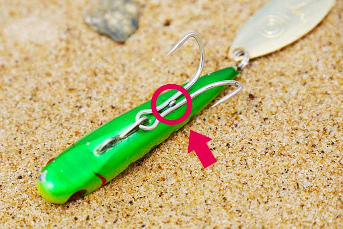 ストッパーにフックを止める