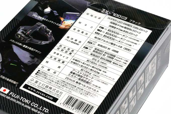 パッケージ背面