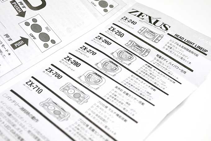 ZEXUSシリーズ一覧