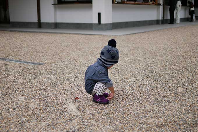 馬に怖がる次男君