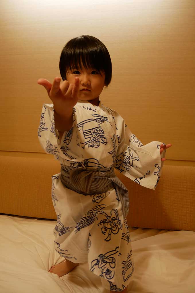 浴衣を着て湯あみの島へ