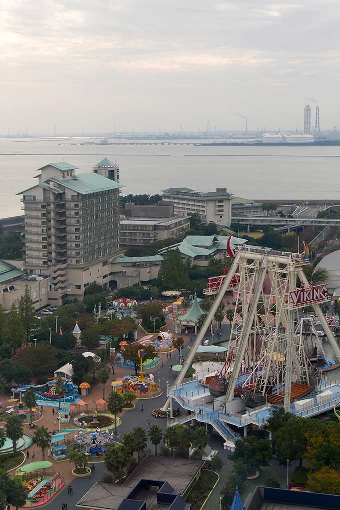 観覧車から眺めるホテルナガシマ