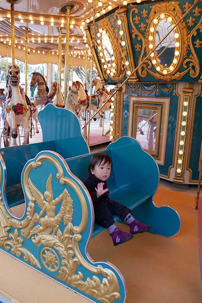 メリーゴーランドにも乗りました