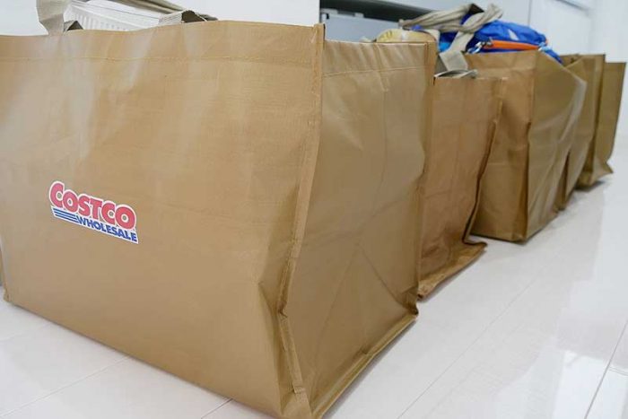 コストコの袋で引っ越し