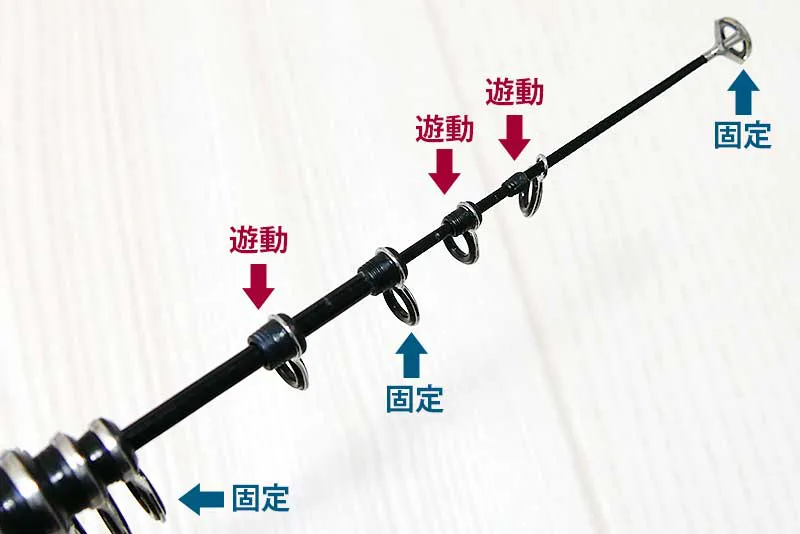 釣り竿（振り出し竿）破損した遊動式ガイドを交換する方法
