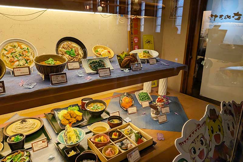 お食事処の食品サンプル