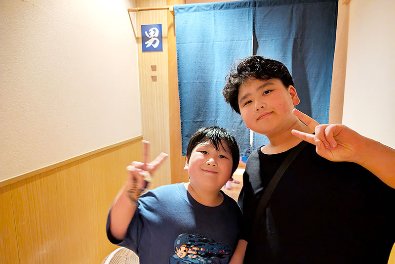 風呂上がりでサッパリした兄弟