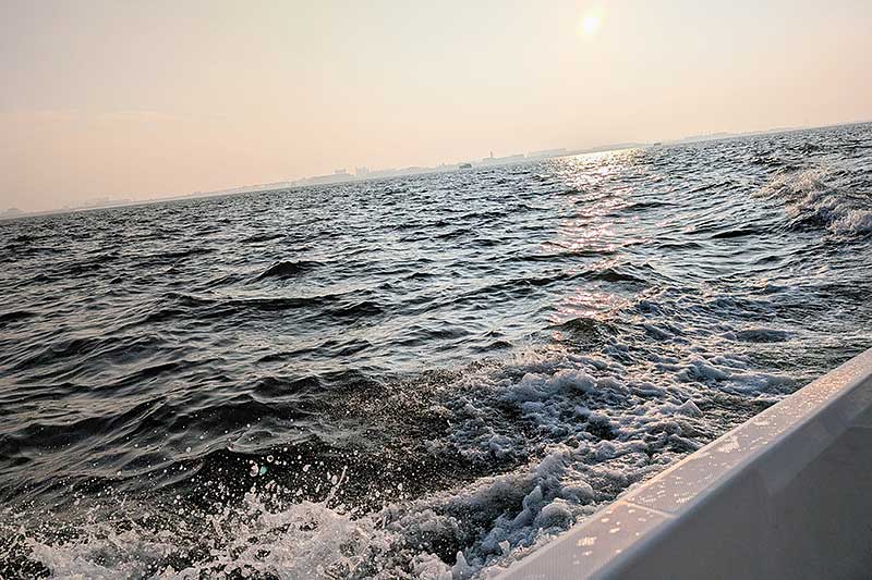 波がジャブジャブ